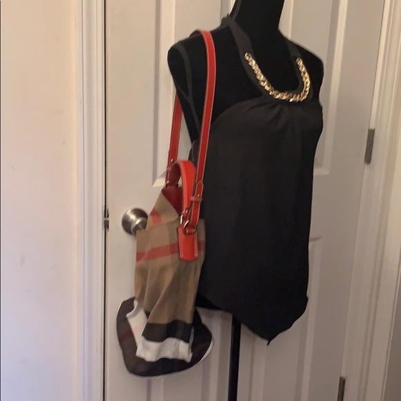 Burberry satchel with detachable pouch w/ dust bag - Picture 8 of 9